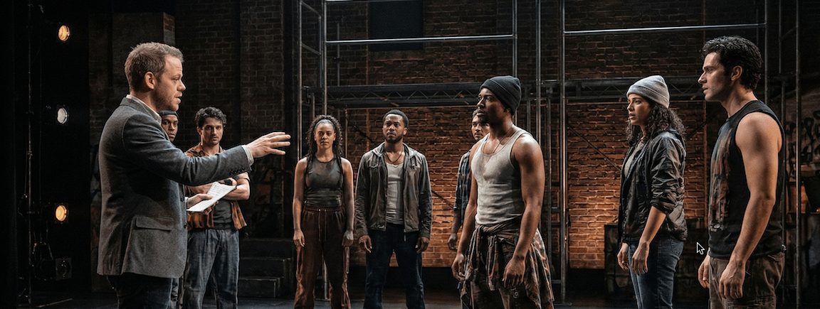 Director in rehearsal